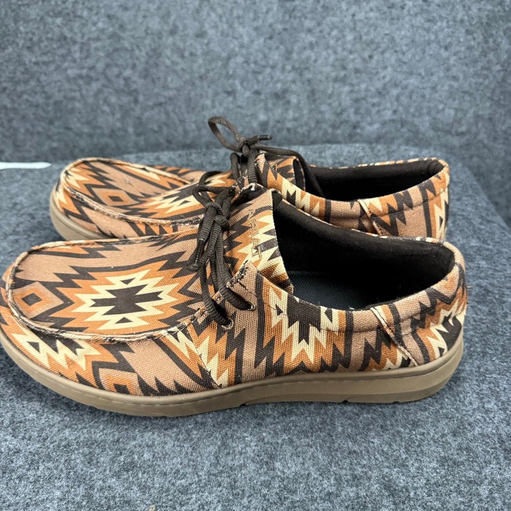 Ariat Mens 13D Hilo Southwestern Pattern Canvas Slip On Loafer Shoes 1003581 - Picture 4 of 7